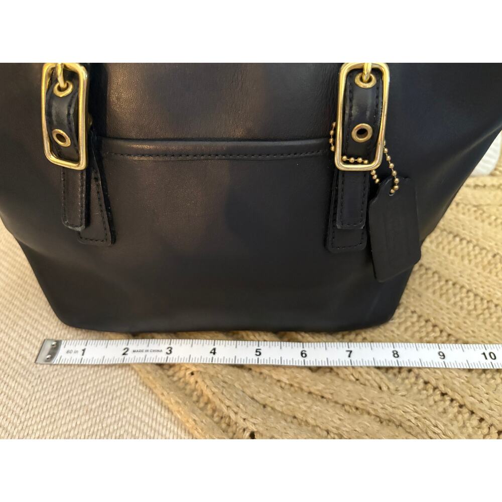 Vintage Coach Legacy Mini Market Tote 9846 Black Leather - Picture 10 of 12